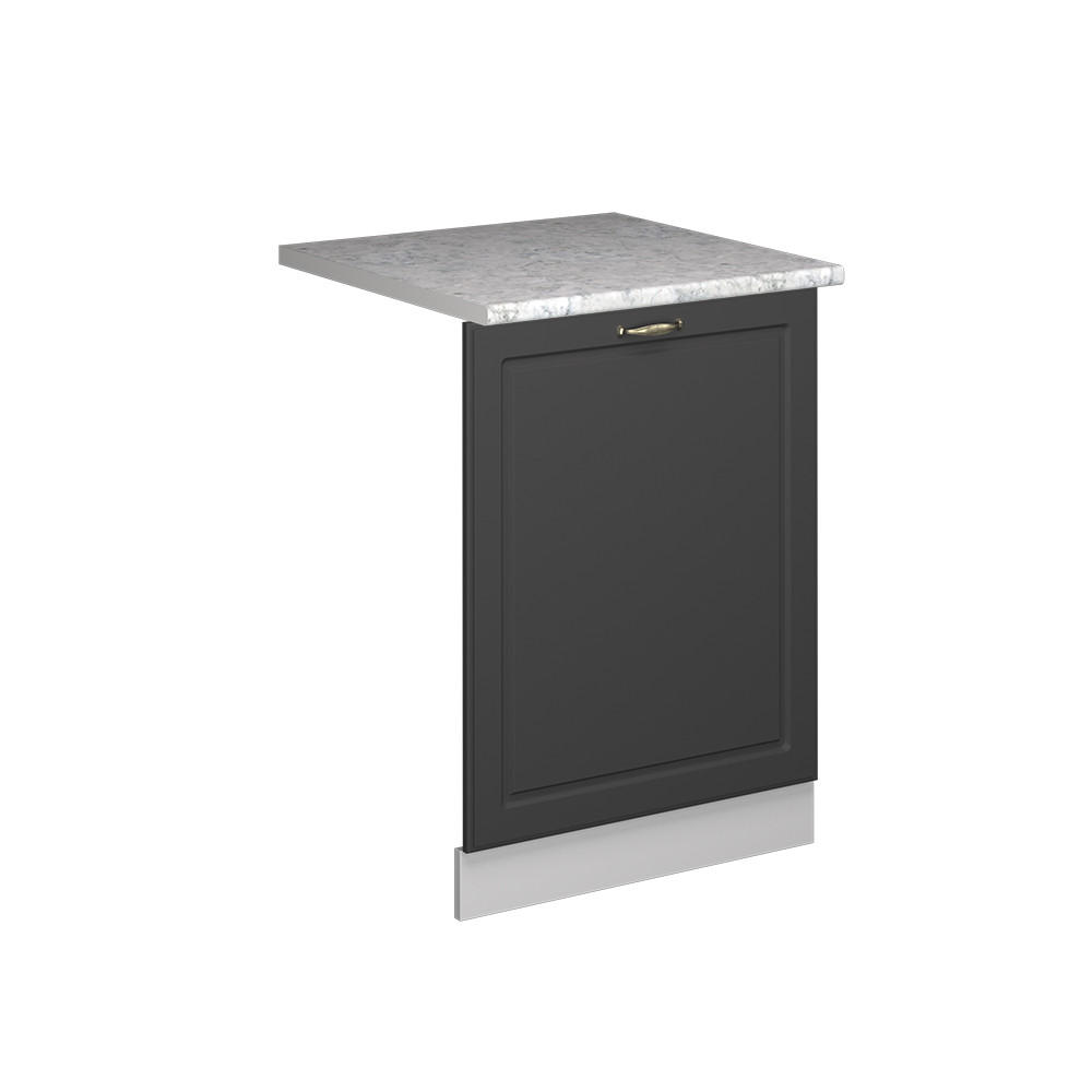 DISKMASKINENS FRONTPANEL Fame-Line Antracit guld 60 cm , AP Marble Antracit, Vit 81.8/60/60 cm
