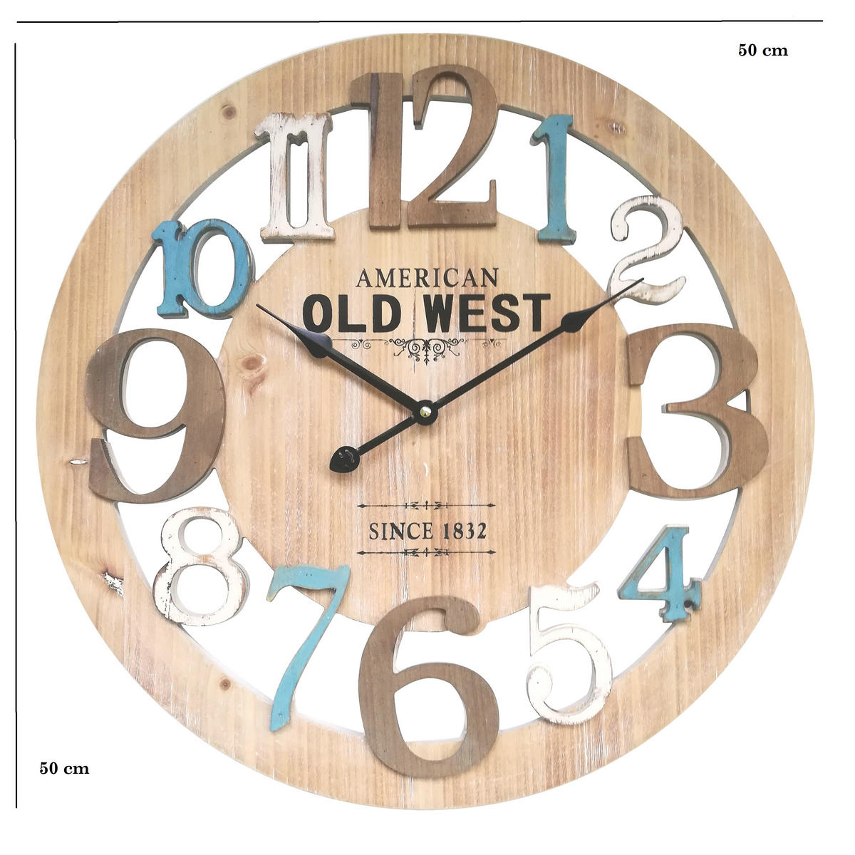 WANDUHR Braun 5/50/50 cm - Braun, Holzwerkstoff (5/50/50cm) - Mobili Rebecca