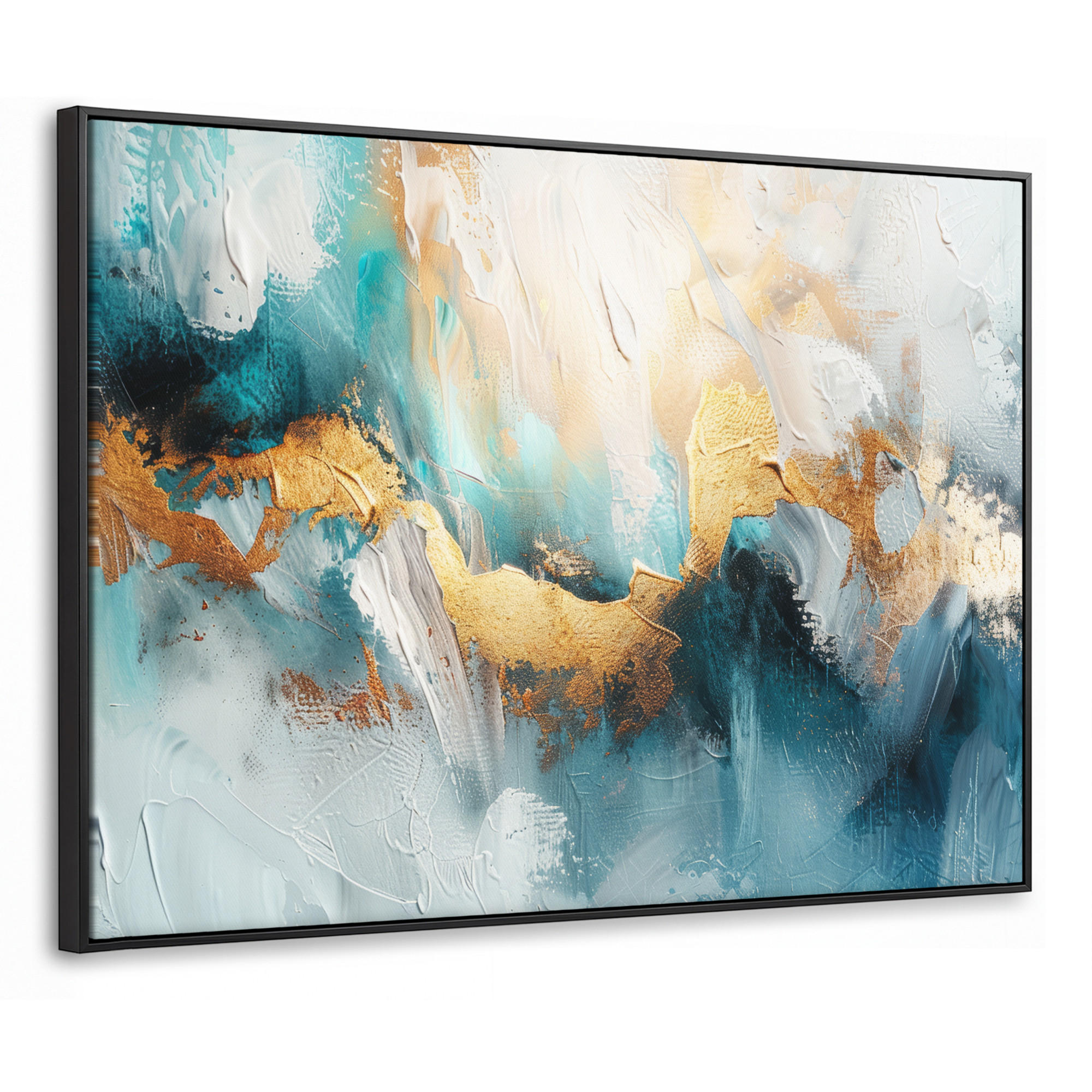 MuchoWow Leinwand Petrol 100x70 cm