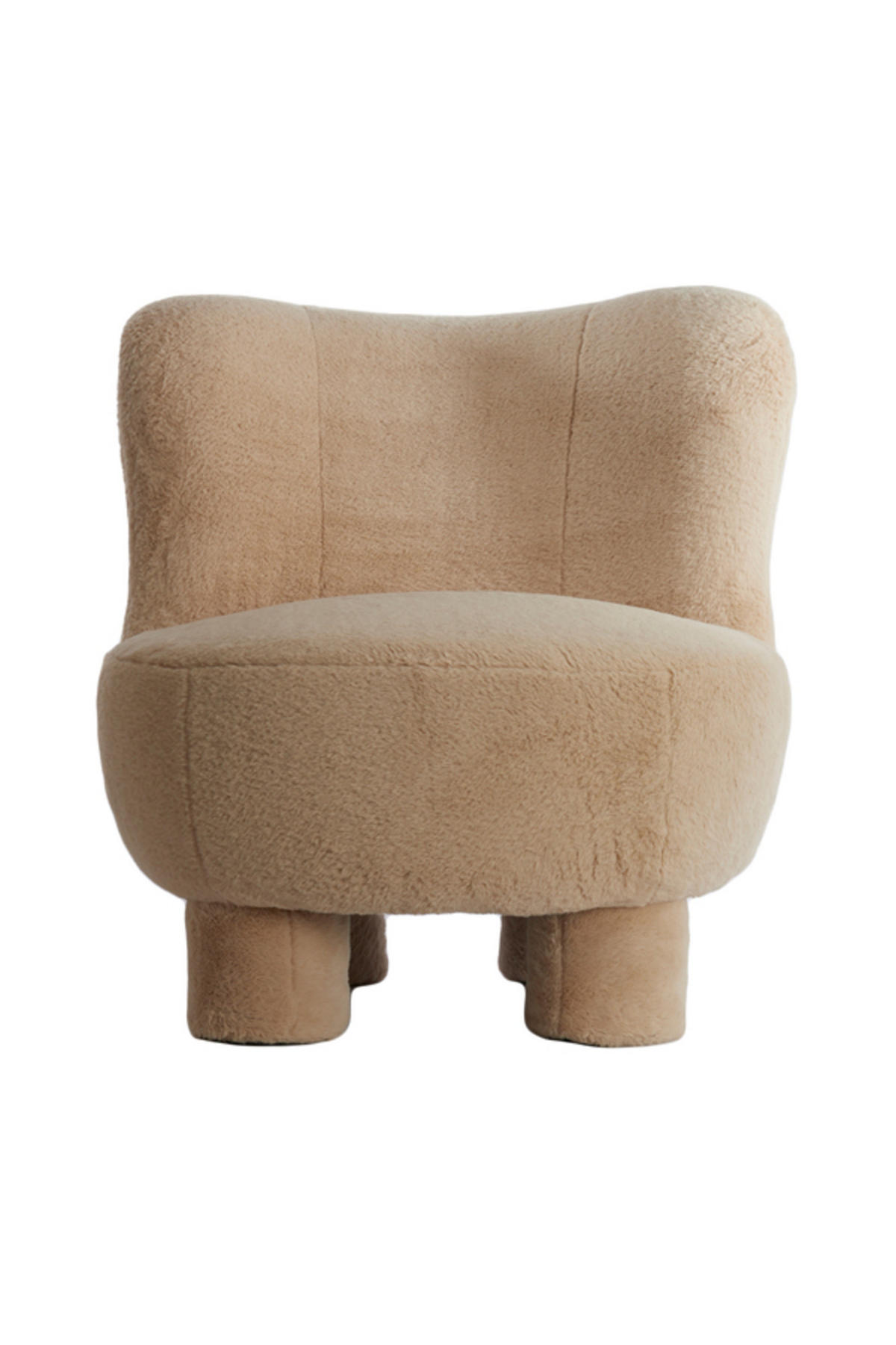 SESSEL Kamovu Braun Ø79/77 cm - Braun, Holz (76/77/79cm) - Light & Living