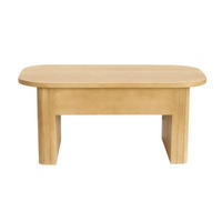 COUCHTISCH Rechteckig Mangoholz Hubfunktion L100 LATIGO - Eiche Bianco, Holz (100/50/45cm) - Miliboo