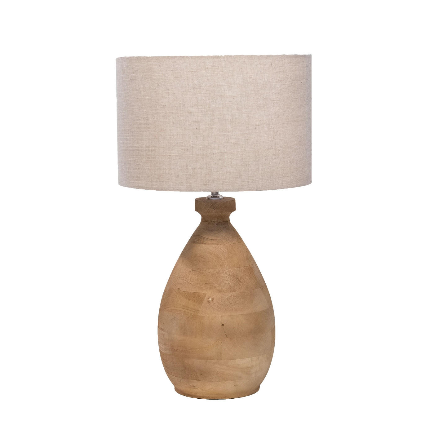 TISCHLAMPE aus Holz 35cm, natürlich - Braun, Holz (35/35/55cm) - Giga Meubel