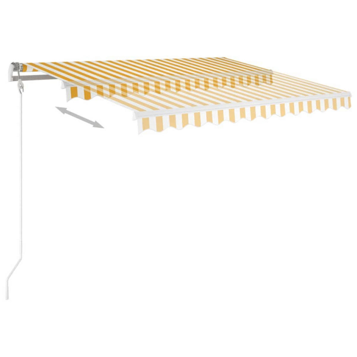 MARKISE Automatisch Einziehbar 350x250 cm Gelb und Weiß - Gelb, Metall (350/1/350cm) - furnicato