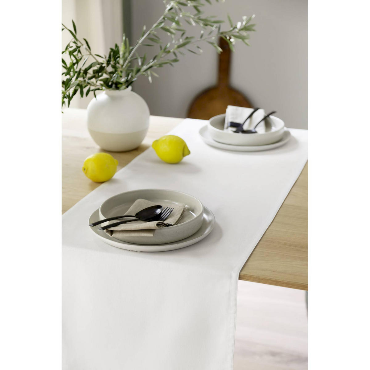 TISCHLÄUFER BASE - Grau, Textil (150/40/0.5cm) - Schöner Wohnen
