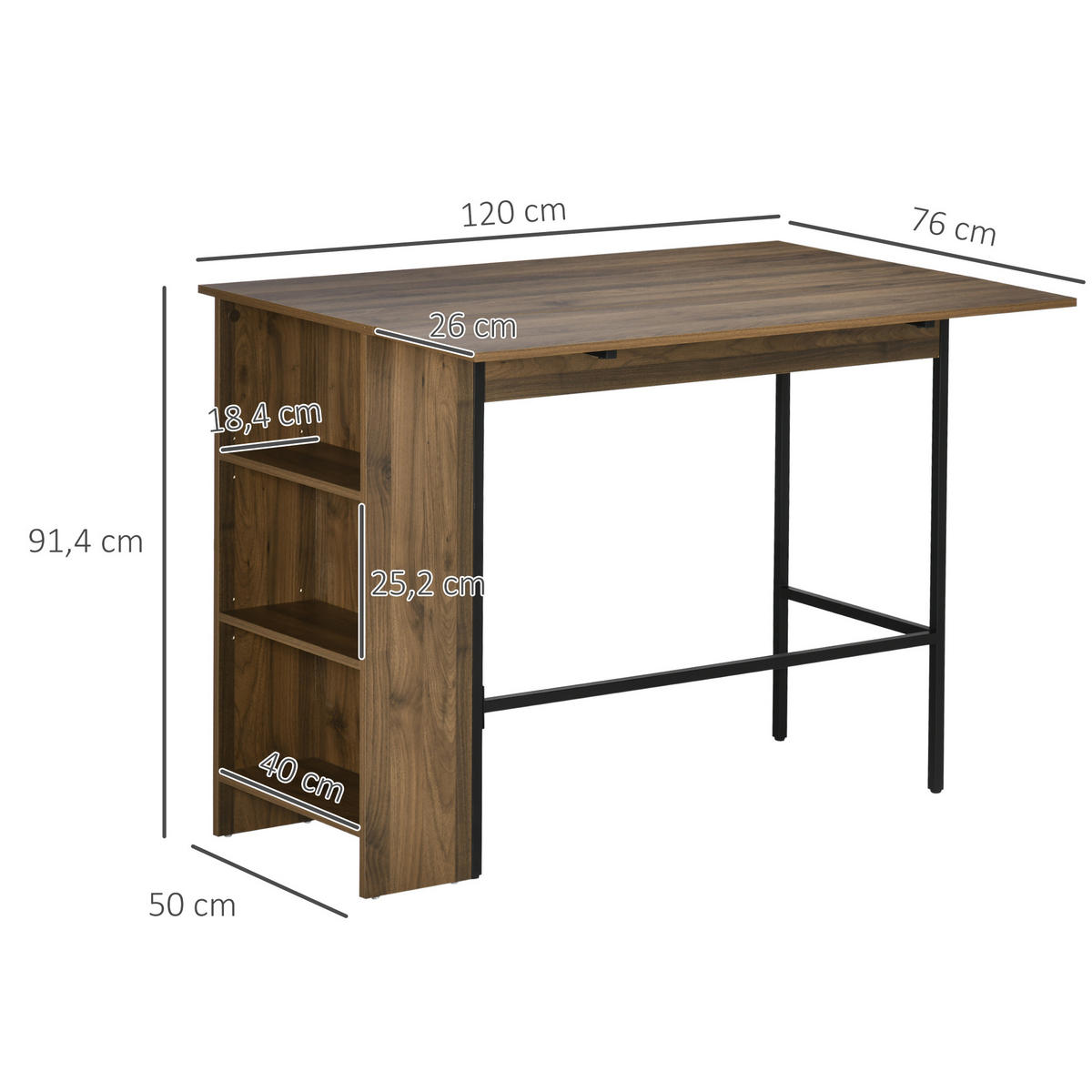 BARTISCH Braun 1 Stück - Braun, Metall (120/76/91.4cm) - GiPP