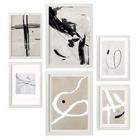 POSTER Set Mit 6 Kline Sammlung A3 & A4 Weißer Rahmen - Weiß, Papier (29/3cm) - Nacnic