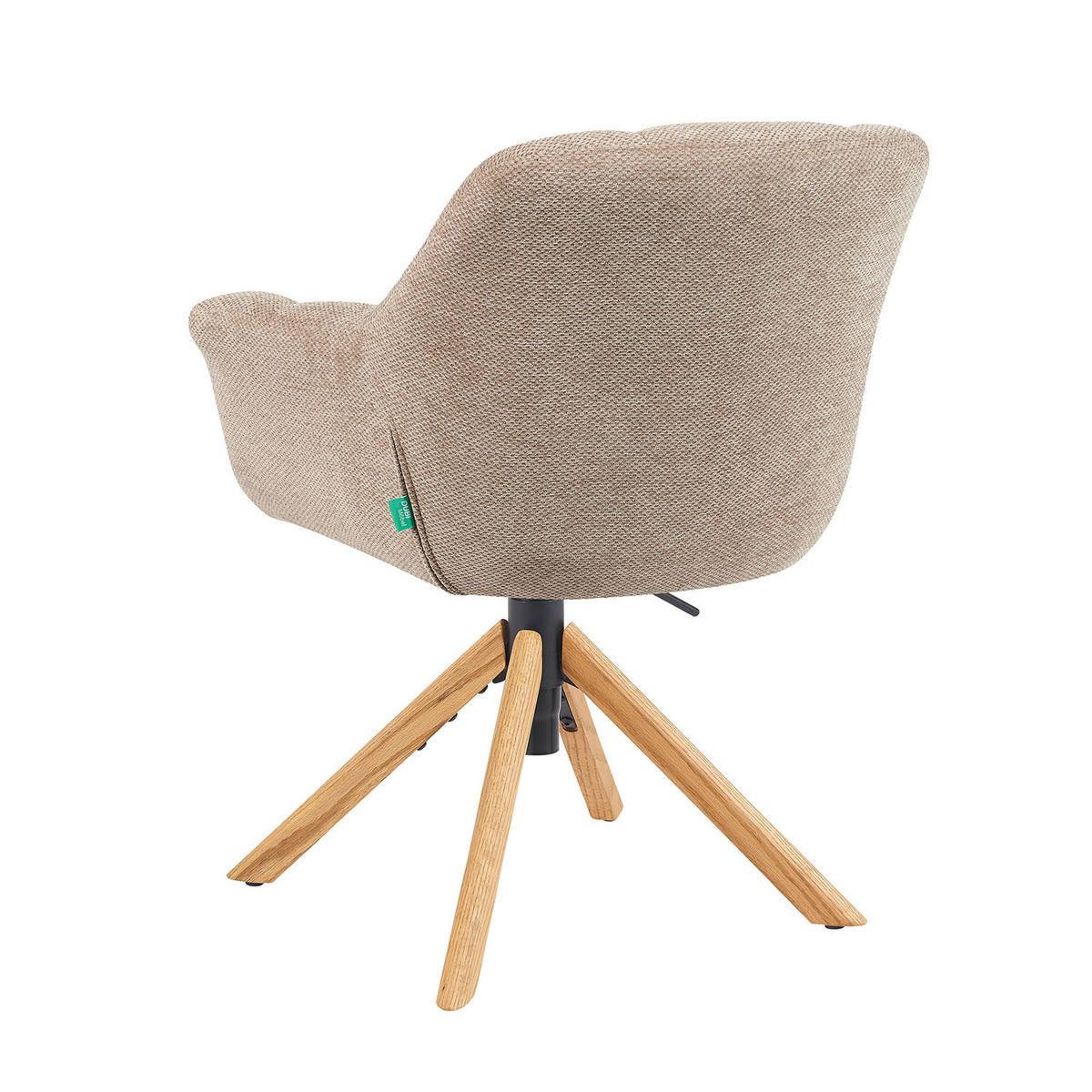 BÜROSTUHL Mika-Iven - Honigeiche/Beige, Eichenholz/Holz (65/82/66cm) - DUBI Möbel