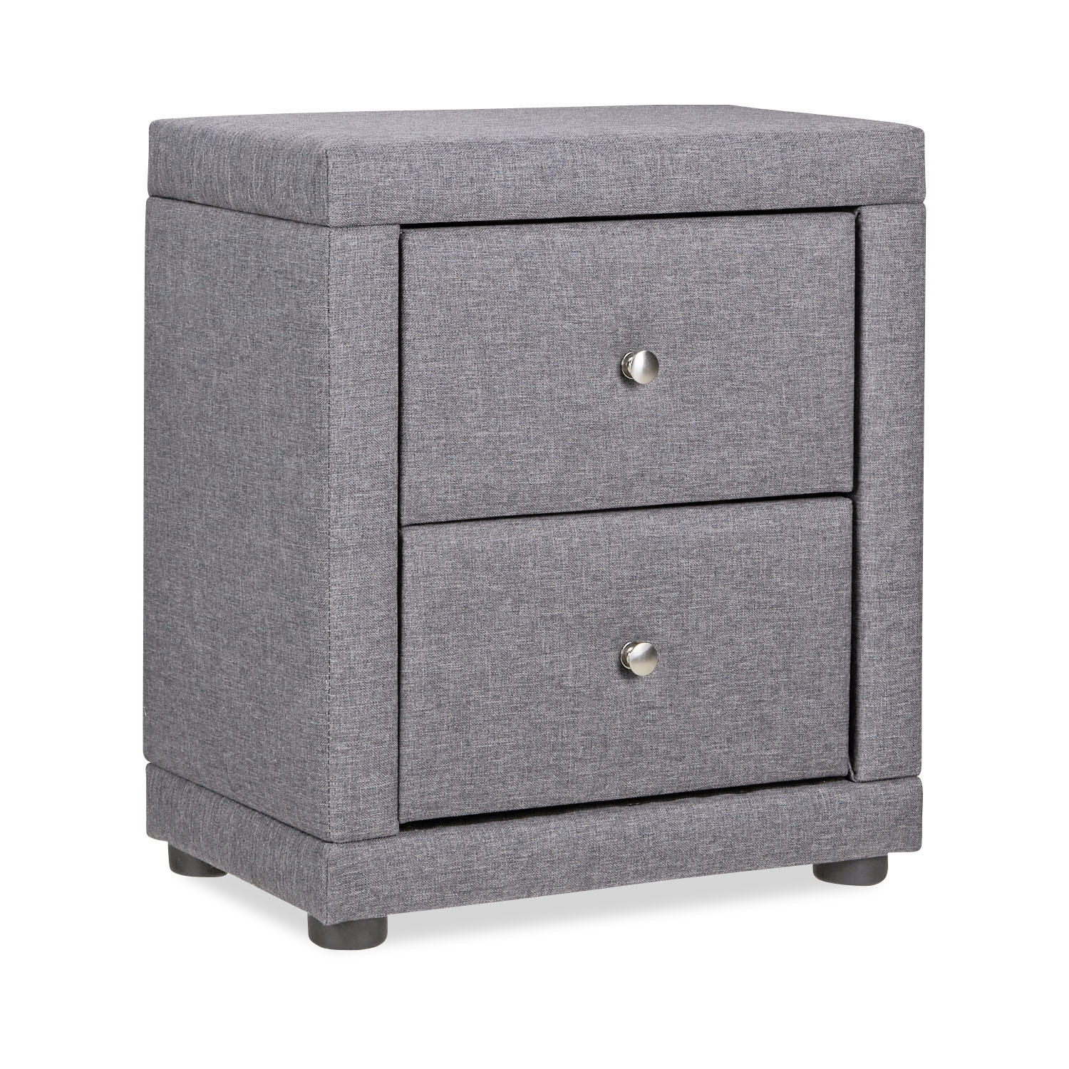 Homestyle4u Nachttisch Grau 47x54x29 cm