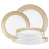 TAFELSERVICE Liberty Pure Colors Dusty Beige 12er Set - Beige, Keramik (1/1/1cm) - Seltmann Weiden