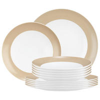 TAFELSERVICE Liberty Pure Colors Dusty Beige 12er Set - Beige, Keramik (1/1/1cm) - Seltmann Weiden