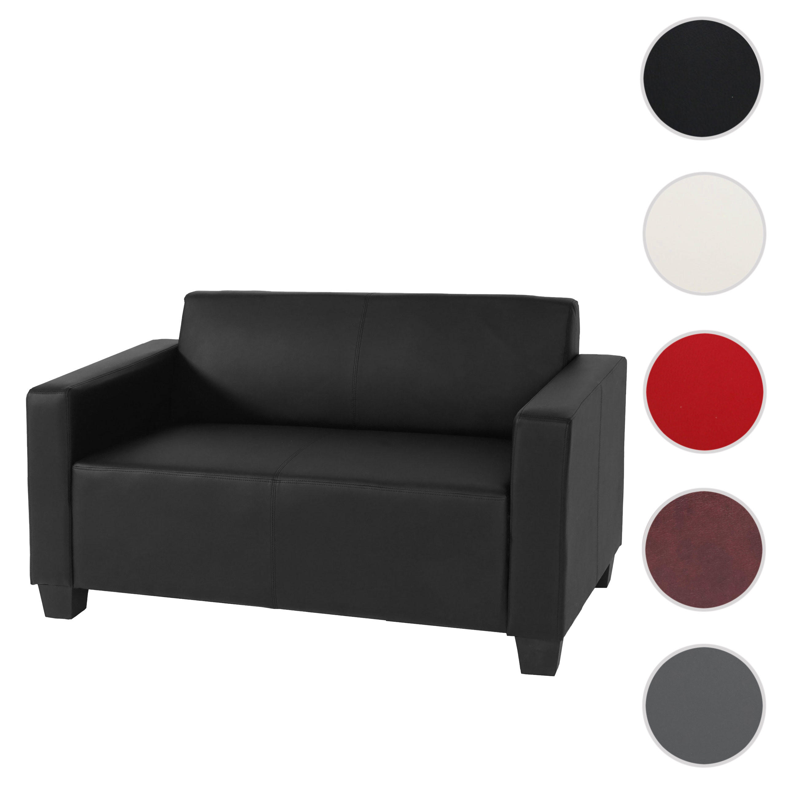 2-SITZER-SOFA Schwarz - Schwarz, Textil (136/76/52cm) - MCW