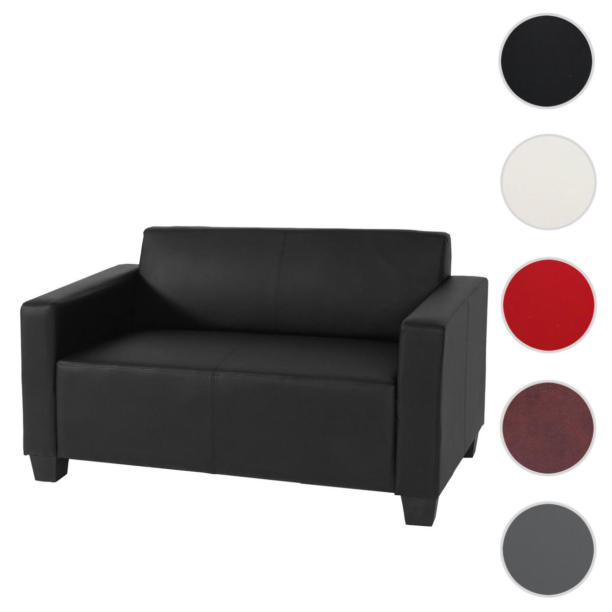 2-SITZER-SOFA Schwarz - Schwarz, Textil (136/76/52cm) - MCW