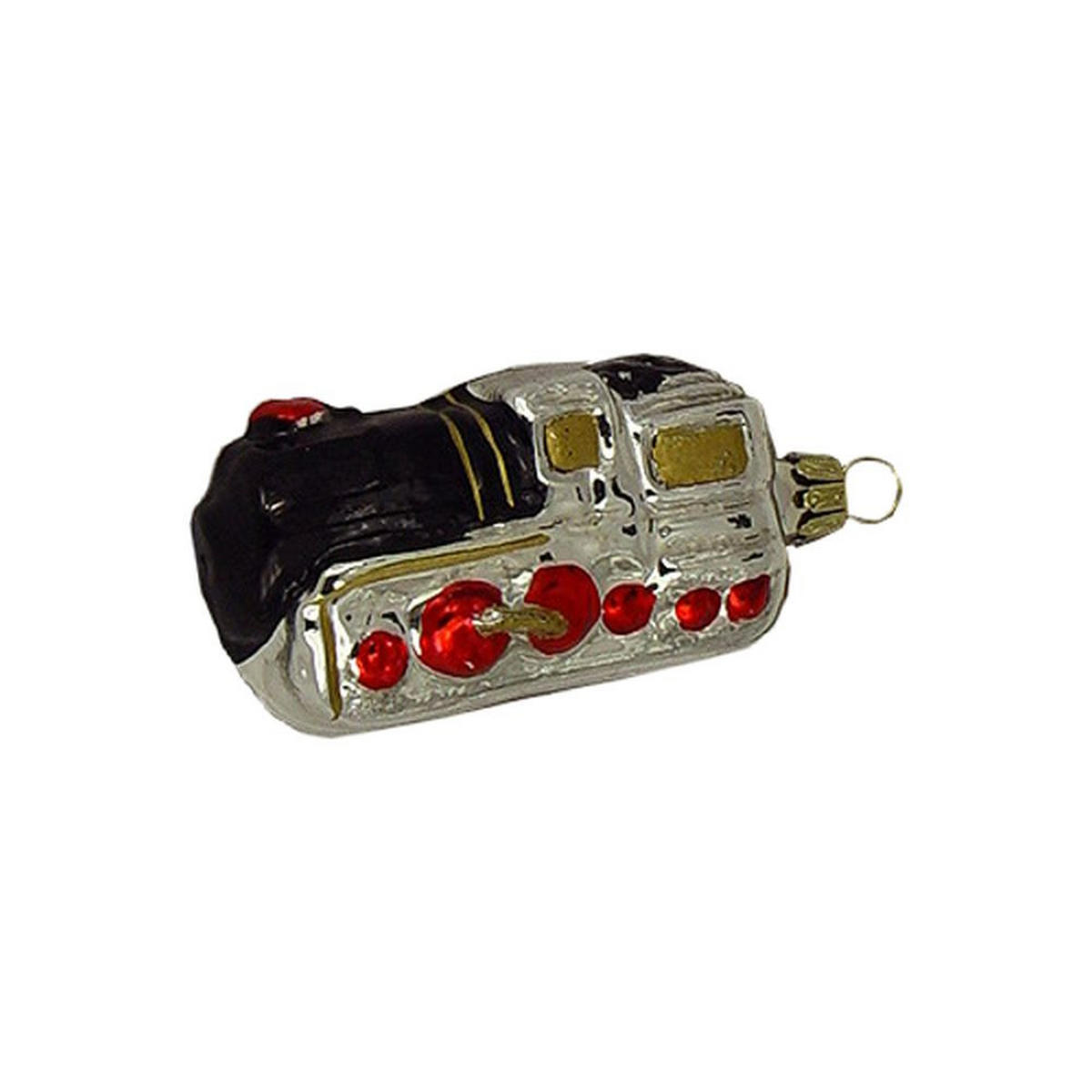 CHRISTBAUMSCHMUCK Lokomotive silber 8 cm - Multicolor, Metall (0.1/8/0.1cm)