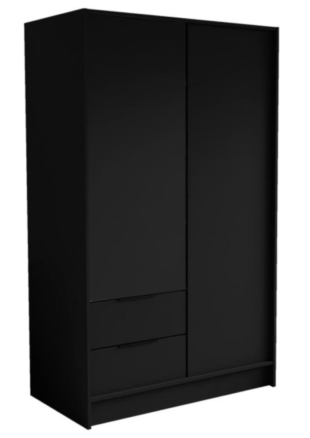 SCHRANK Schwarz NIKOLA 103 Mit Verstellbaren Regalen - Schwarz, Holzwerkstoff (102/200/51cm) - Sepro Meble
