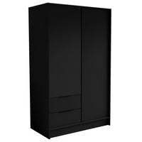SCHRANK Schwarz NIKOLA 103 Mit Verstellbaren Regalen - Schwarz, Holzwerkstoff (102/200/51cm) - Sepro Meble