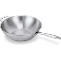 WOKPFANNE Maestro Ø 30 cm – ohne Antihaftbeschichtung – geeignet für alle Wärmequellen - Silberfarben, Metall (1/2/2cm)