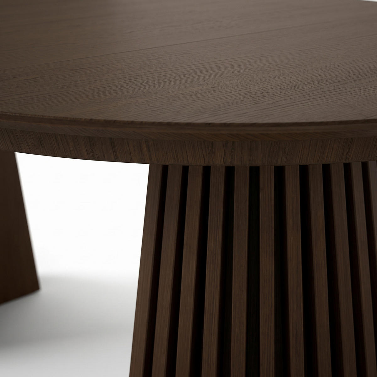 MATGRUPP Tokyo för 6 personer 120 x 120 x 75 cm – rökt - Ekfärgad/Svart, Trä/Träbaserade material (120/75/120cm) - ebuy24