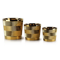 BLUMENTÖPFEN Neva Gold 21/21/19 cm Keramik - Goldfarben, Keramik (19cm) - Mondex