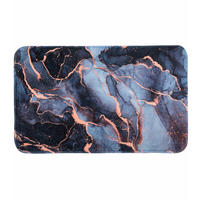 BADTEPPICH Marmor Abstrakt 50 x 80 cm - Grau, Textil (50/80cm) - Sanilo