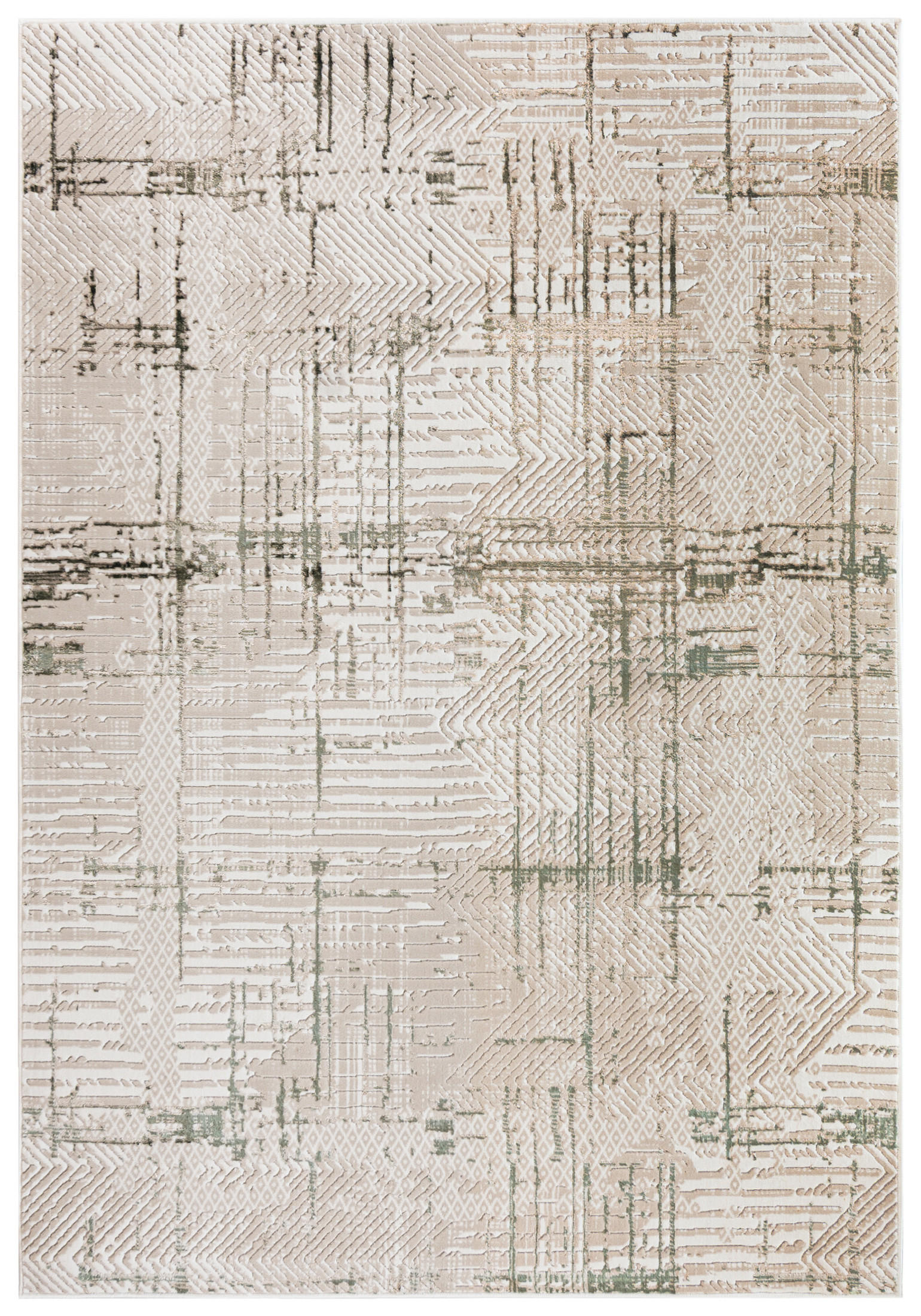 Mazovia KOBEREC UE68A - béžový, zelený - 120 x 170 cm
