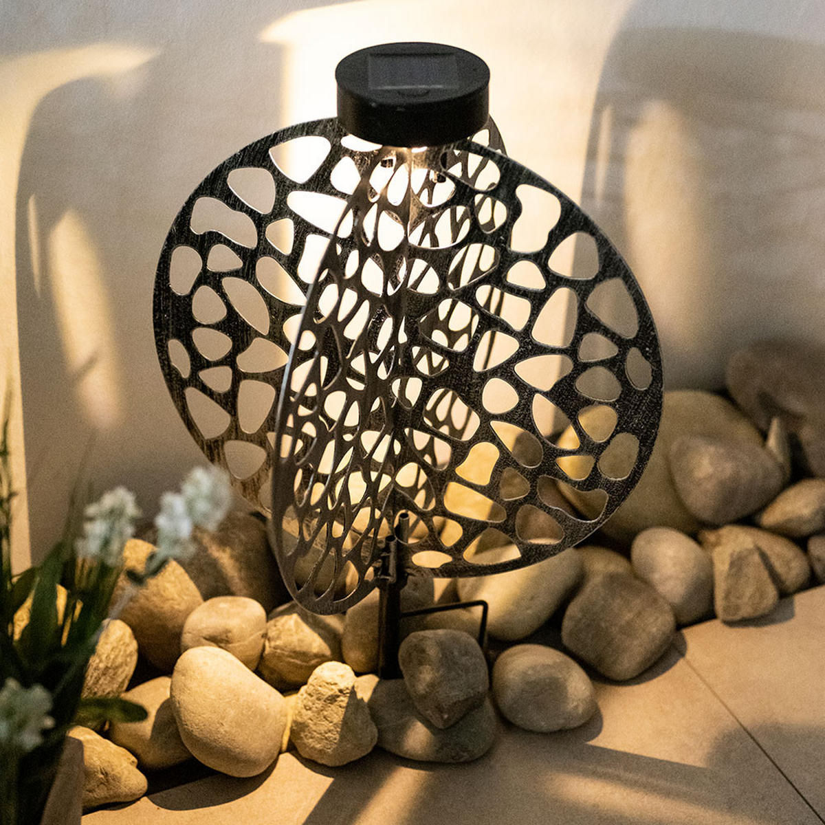 LED AUSSENLEUCHTE Silber Erdspieß - Silberfarben, Metall (30/30/41cm)