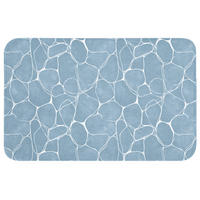 KOPALNIŠKA PREPROGA Voda 80x50 cm - svetlo modra, umetna masa/tekstil (80/50cm) - OnlyWow