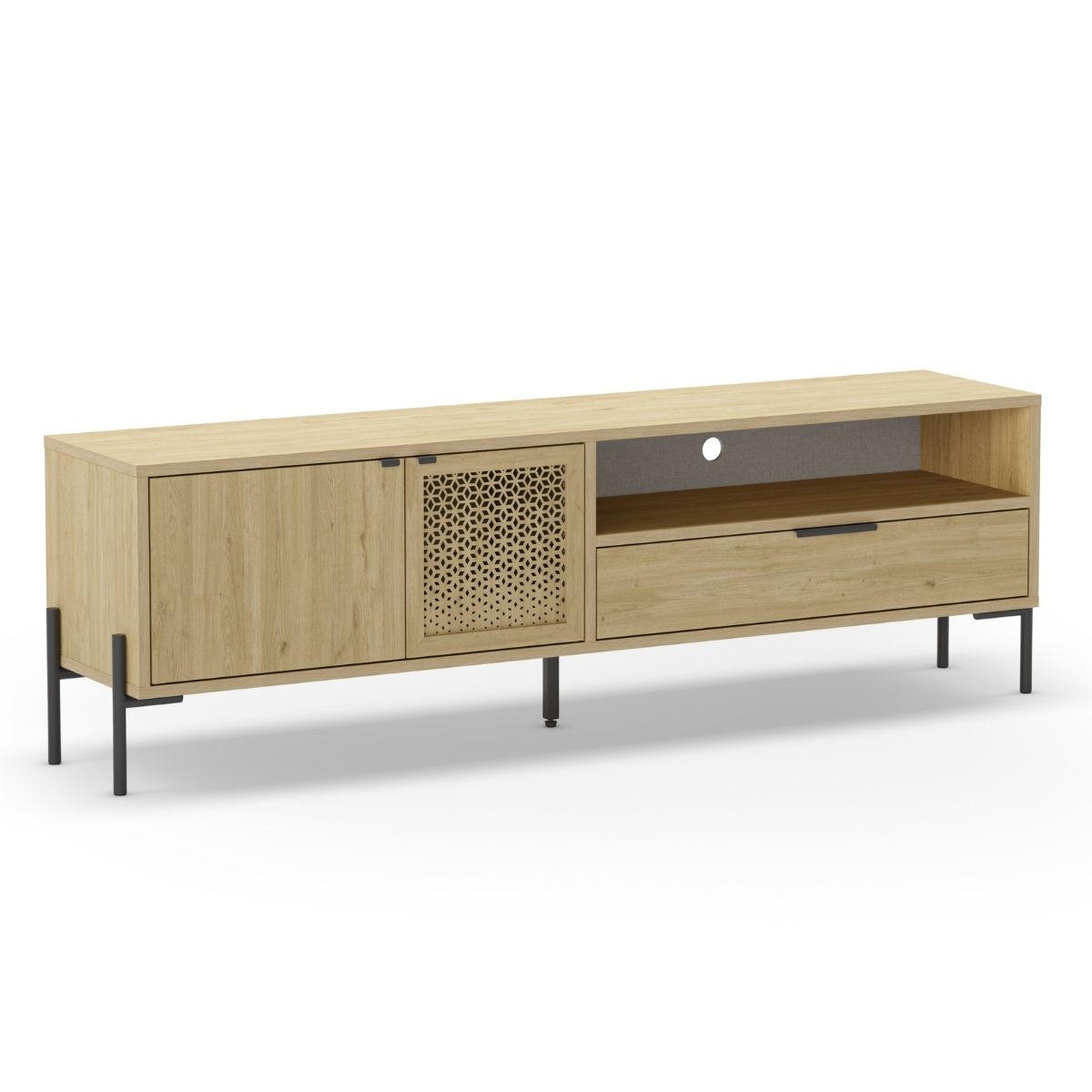 TV-SCHRANK 2 Türen 1 Schublade 1 Nische L160 cm - Inca - Apfelbaumfarben, Holzwerkstoff (35/50/160cm) - Calicosy