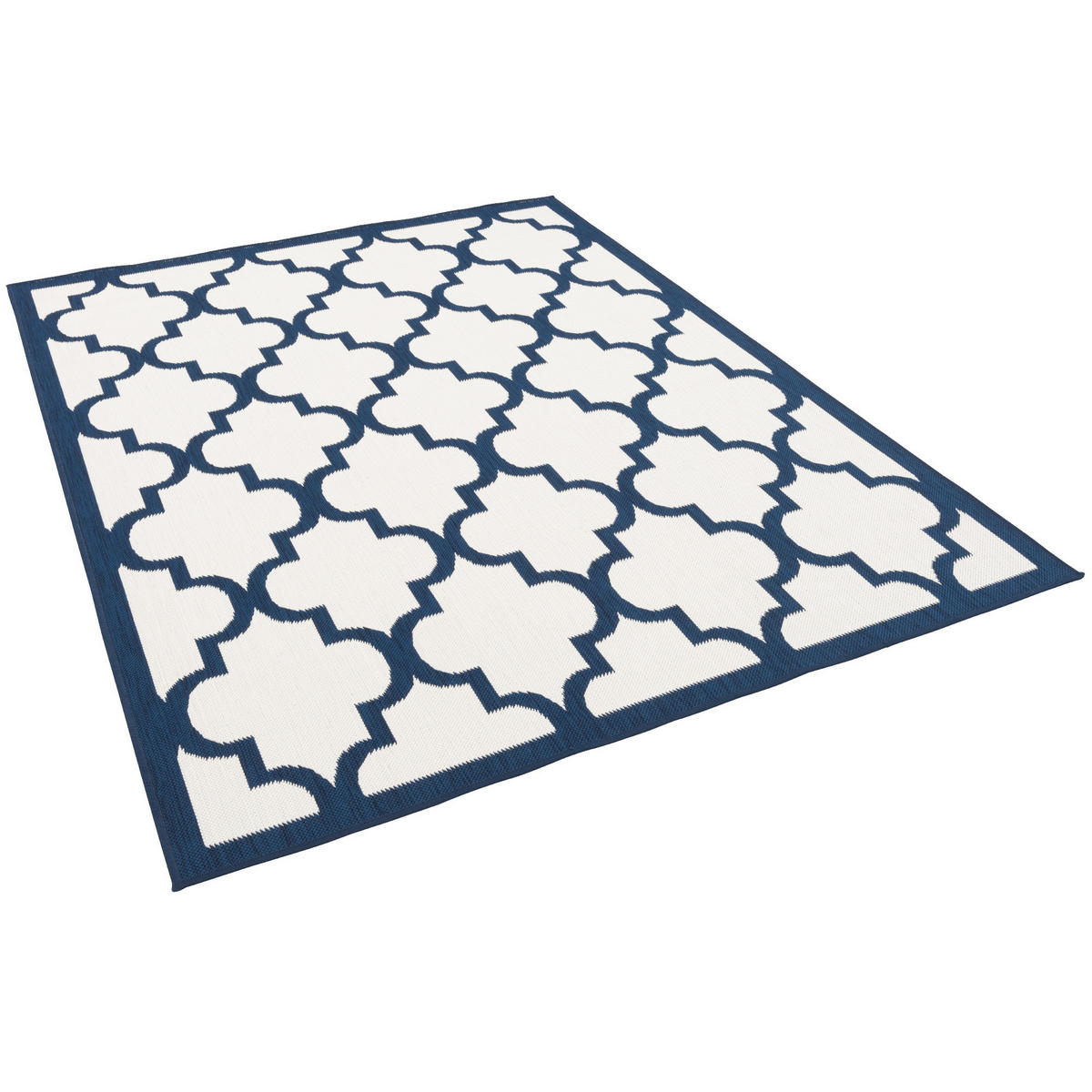 IN- UND OUTDOOR TEPPICH BEIDSEITIG CAPE COD FLIESENOPTIK - Blau, Textil (133/190cm) - Pergamon