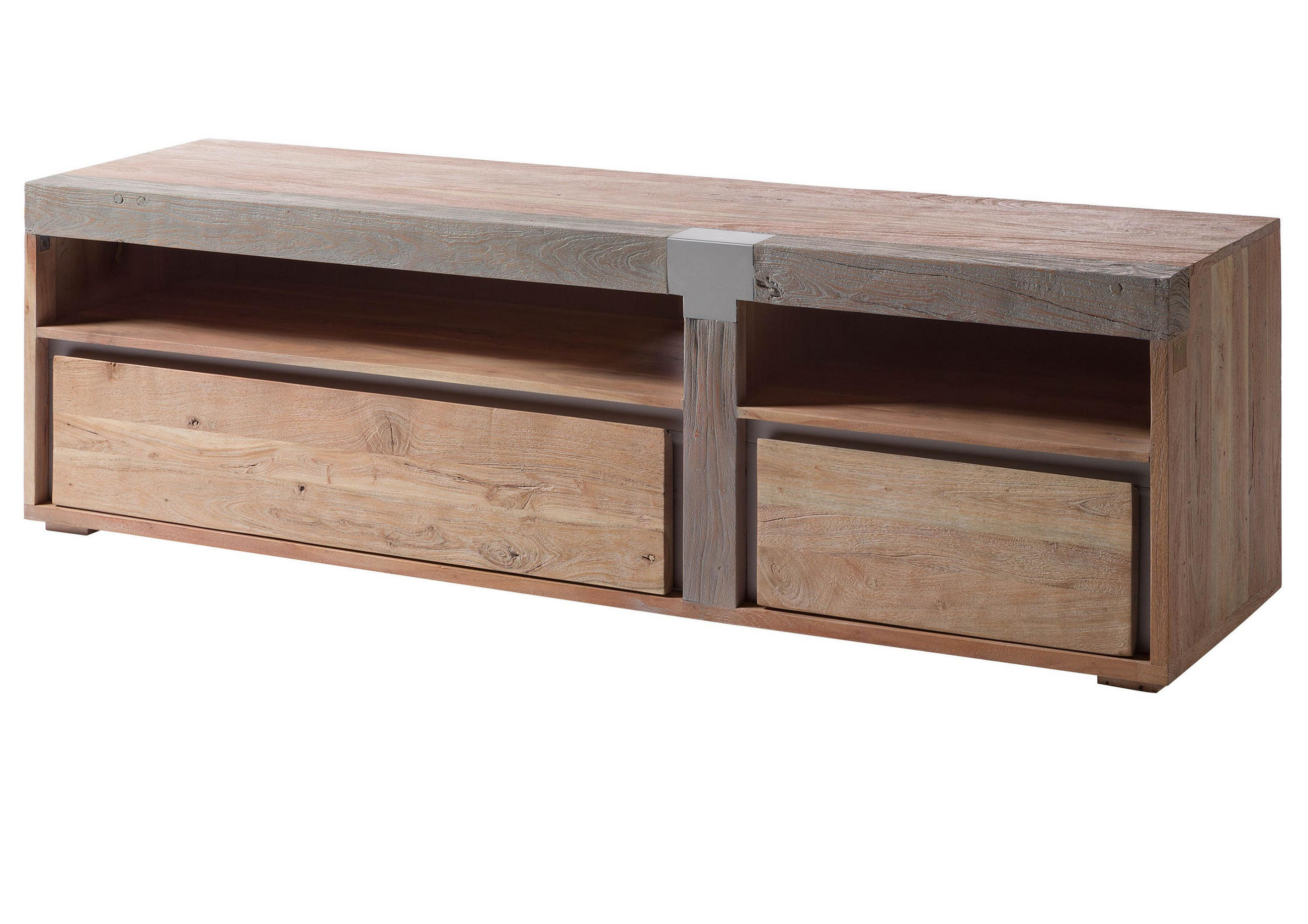 TV-BOARD Akazie 180x48x55 beige lackiert Amsterdam #125 - Beige, Holz (180/55/48cm) - Massivmoebel24