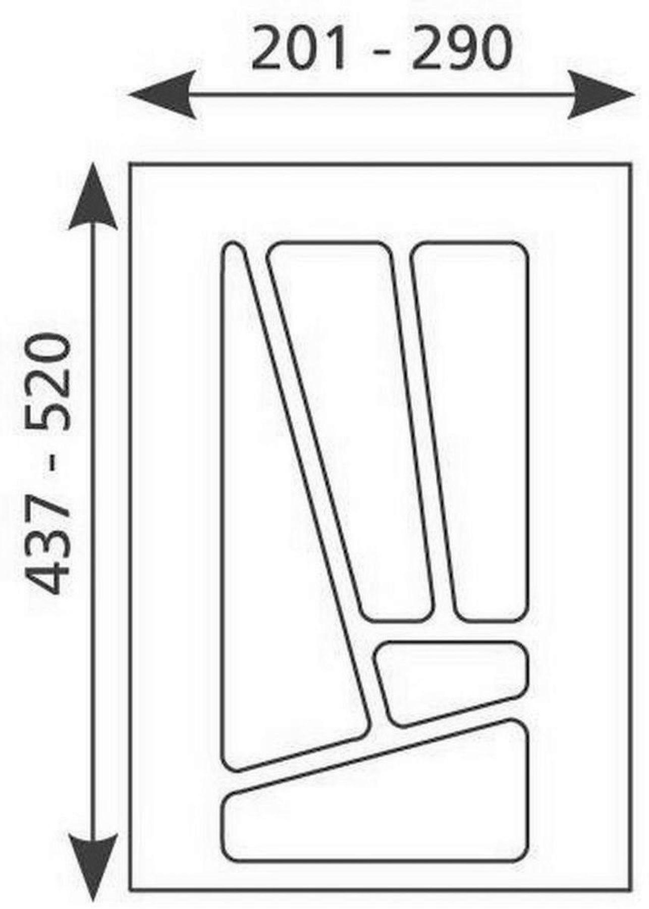 XXXLutz Besteckeinsatz Grau 29x5x52 cm