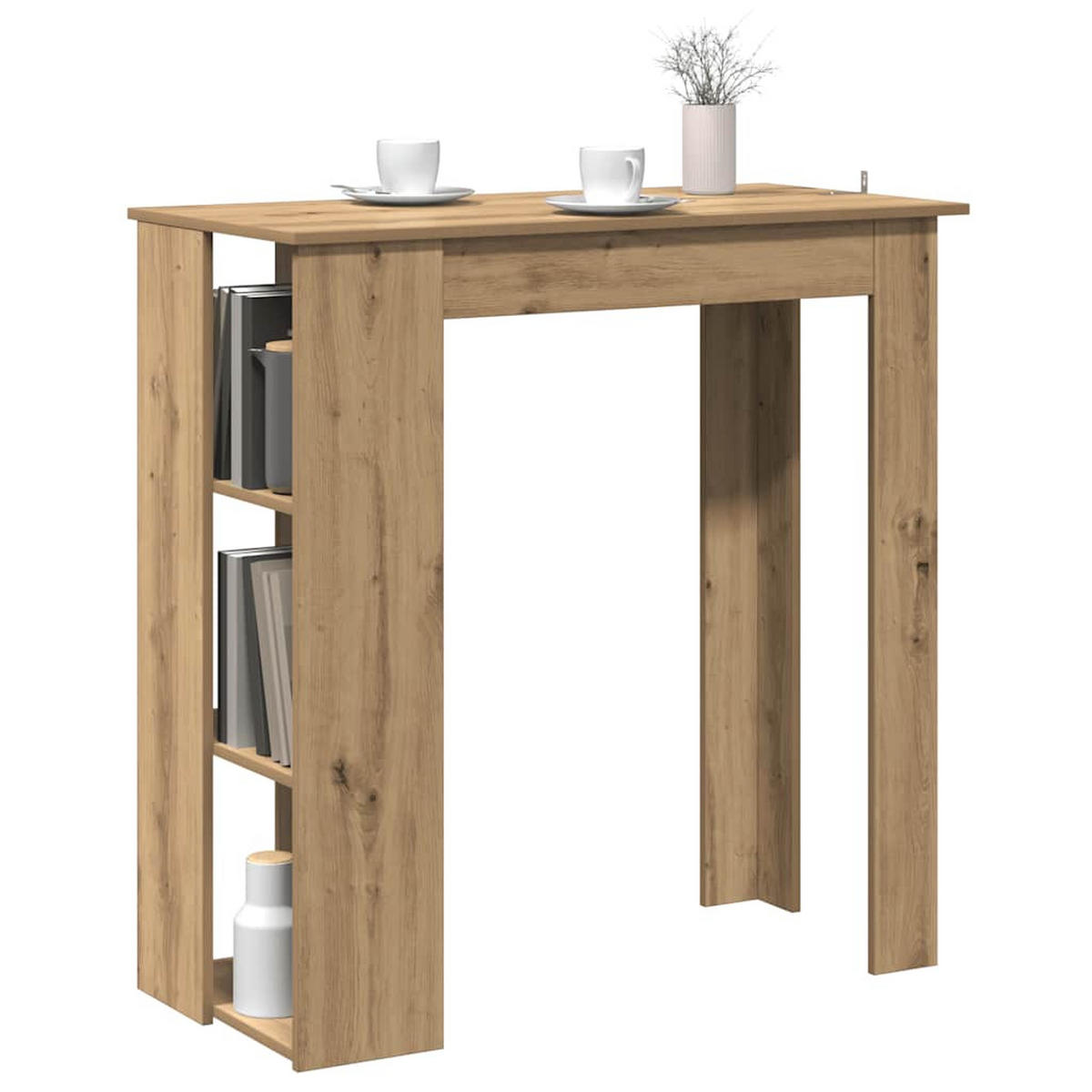 BARTISCH Mit Regal Artisan-Eiche 102/50/103,5 Cm Holzwerkstoff - Hellbraun, Holzwerkstoff (102/50/103.5cm) - vidaXL