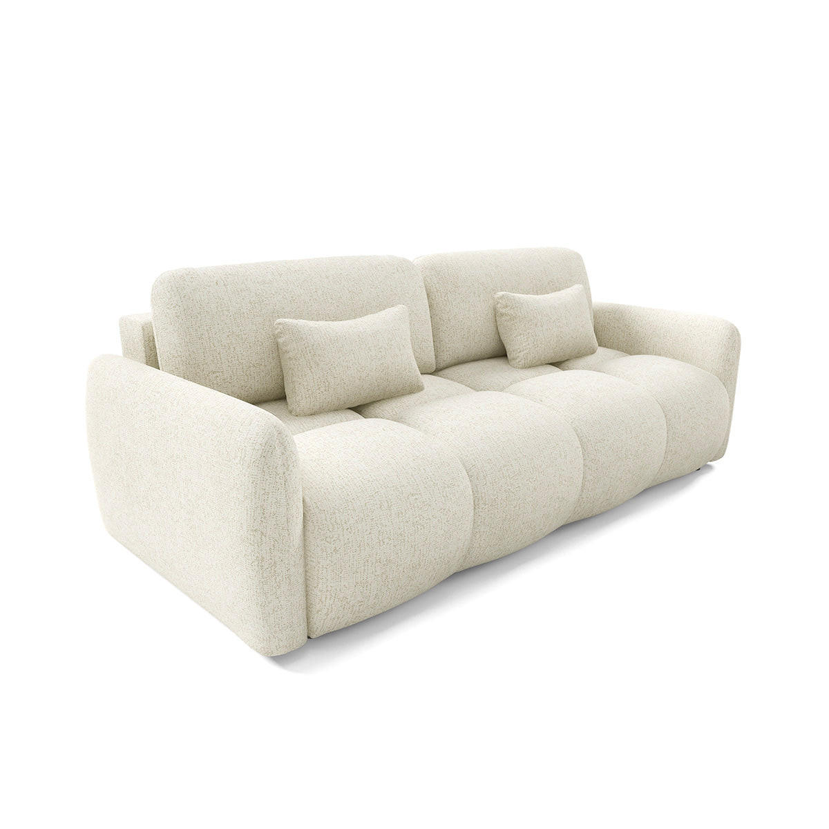 SOFA 3 Sitzplätze Cremefarben - Weiß, Holz (236/95/121cm) - Petits-meubles