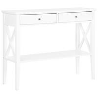 KONSOLENTISCH weiß 2 Schubladen Avenue - Weiß, Holzwerkstoff (35/100/80cm) - Beliani
