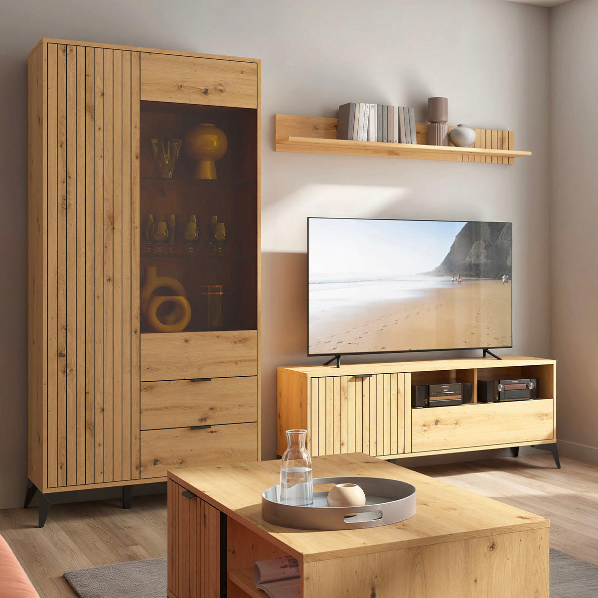 TV-MÖBEL Mao Holz - Braun, Holzwerkstoff (135/56/41cm) - Petits-meubles