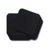 UNTERSETZER - Veganes Leder - Schwarz - 10 x 10 cm - 6 Stück - Schwarz, Kunststoff (10/10cm) - Cookinglife