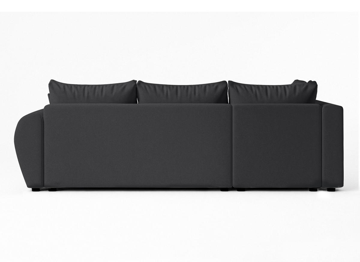 ECKSOFA L Form Malatya MAX Schwarz 246/145/80 cm stilvolle mit Schlaffunktion L - Schwarz, Kunststoff/Textil (175/235cm) - AX Living