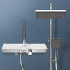 ÜBERKOPFBRAUSESET mit Drei Wasserauslassmethoden Thermostat mit Ablage Chrom - Chromfarben, Metall (44.5/127/45cm) - EMKE