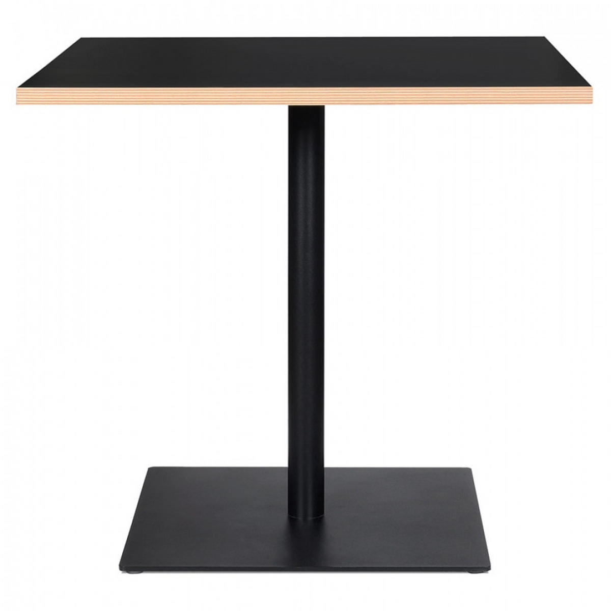 ESSTISCH Schwarz 80x80x75,5 cm - Schwarz, Holz/Metall (80/80/75.5cm) - AlterEgo