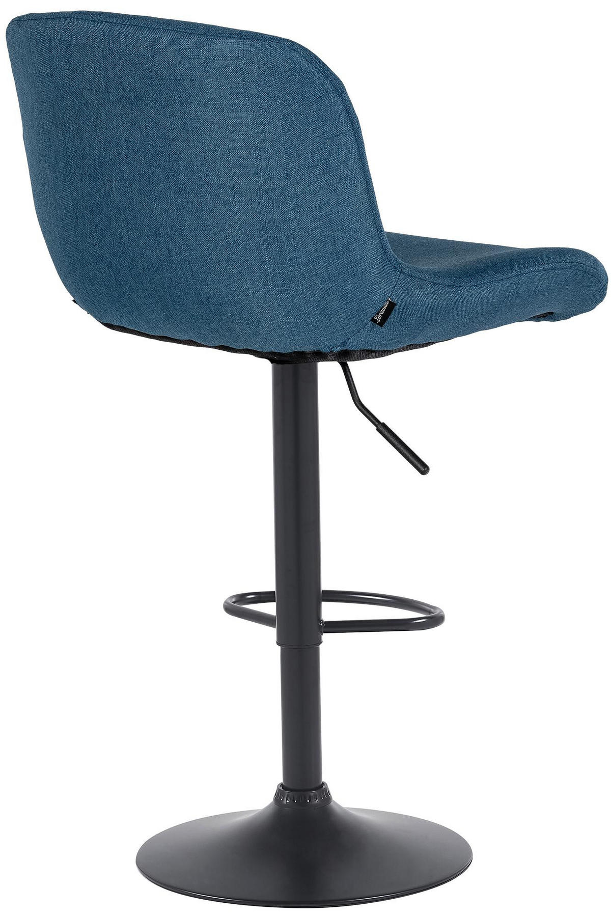 BARHOCKER Stoff blau - Blau/Schwarz, Textil/Metall (50/85/50cm) - CLP