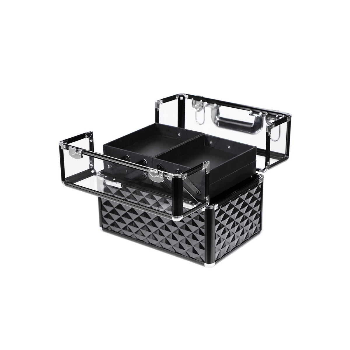 KOSMETIKKOFFER - Schwarz, Holzwerkstoff (23.5/20/30cm) - Hansiro