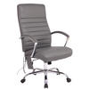 BÜROSTUHL Vallon, Kunstleder mit Massagefunktion Grau - Grau, Kunststoff/Textil (58/123/72cm) - TPFLiving