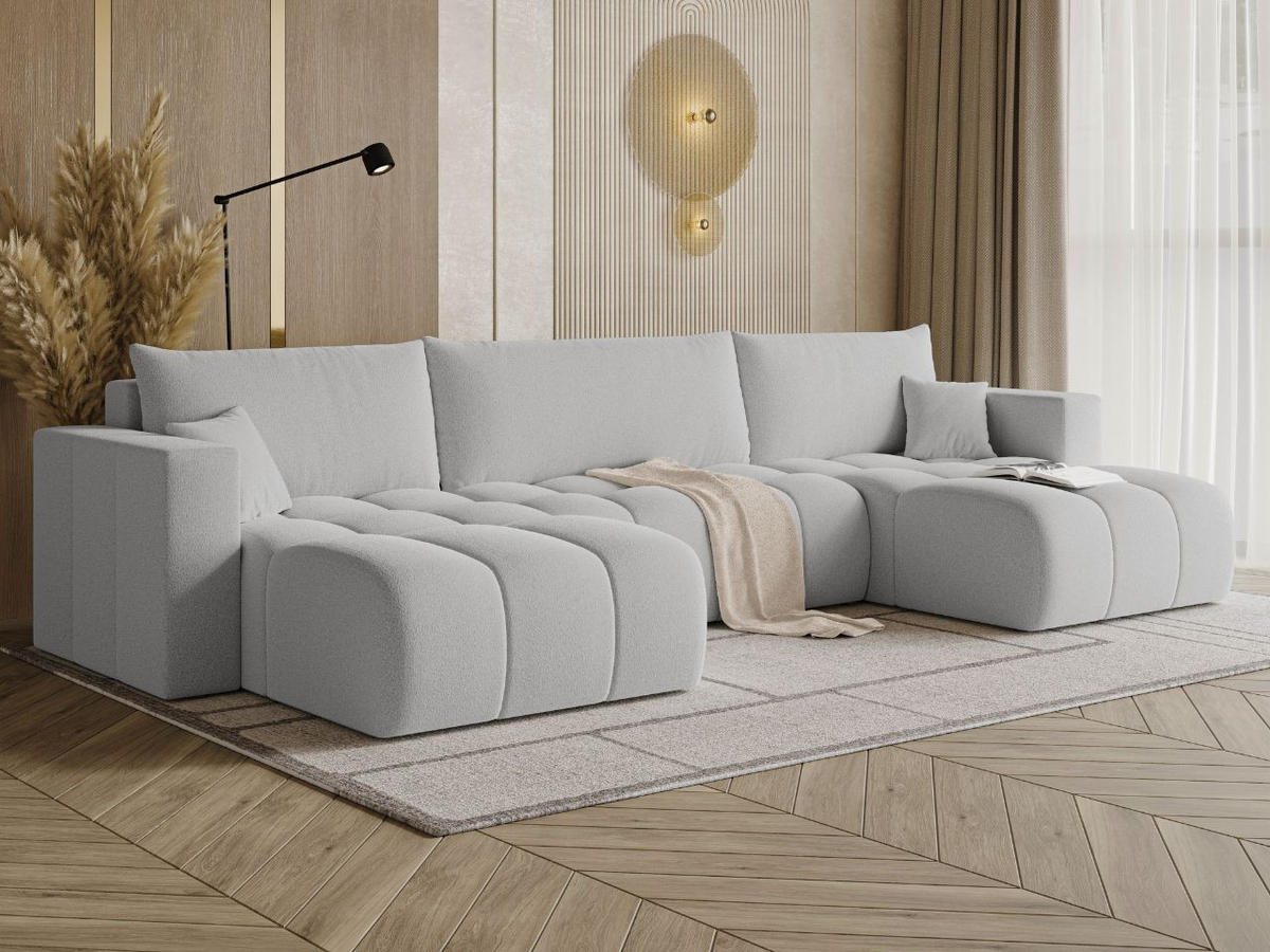 ECKSOFA U Neva Grau - Grau, Holz/Textil (370/170cm) - Graingold