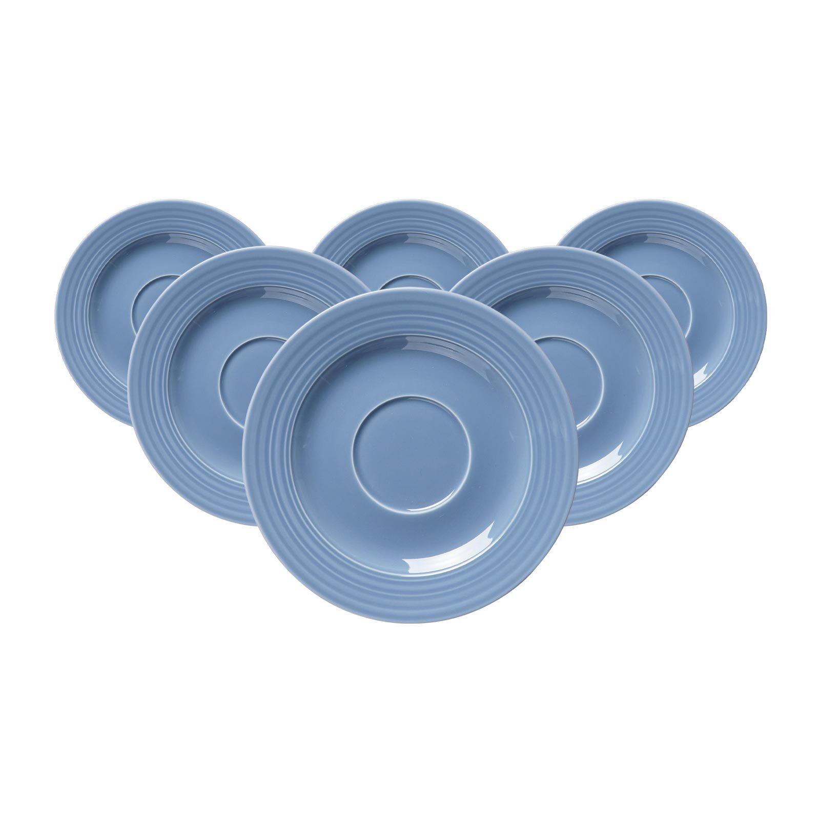KAFFEEUNTERTASSEN Levi Blau ø 15,5 cm 6er Set - Blau, Keramik (15.5cm) - Ritzenhoff Breker
