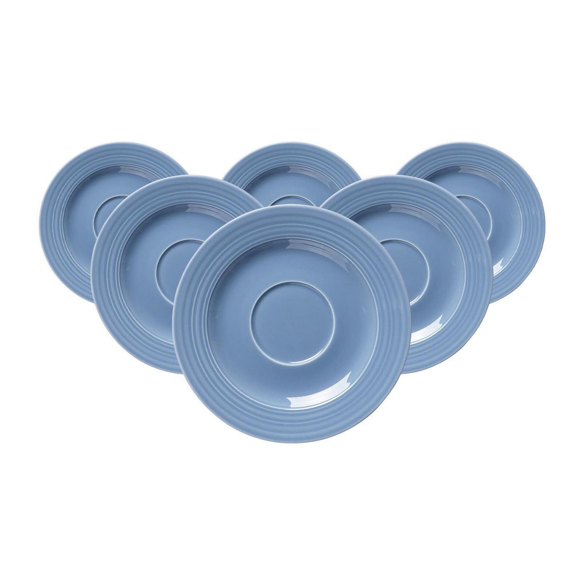 KAFFEEUNTERTASSEN Levi Blau ø 15,5 cm 6er Set - Blau, Keramik (15.5cm) - Ritzenhoff Breker