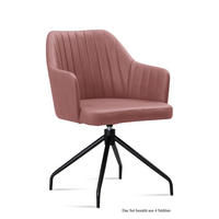 ARMLEHNSTUHL drehbar (4er-Set) Dorena 58x81x60 Schwarz/Rosewood - Dunkelrosa/Schwarz, Kunststoff (60/81/58cm) - 58aufmkessel