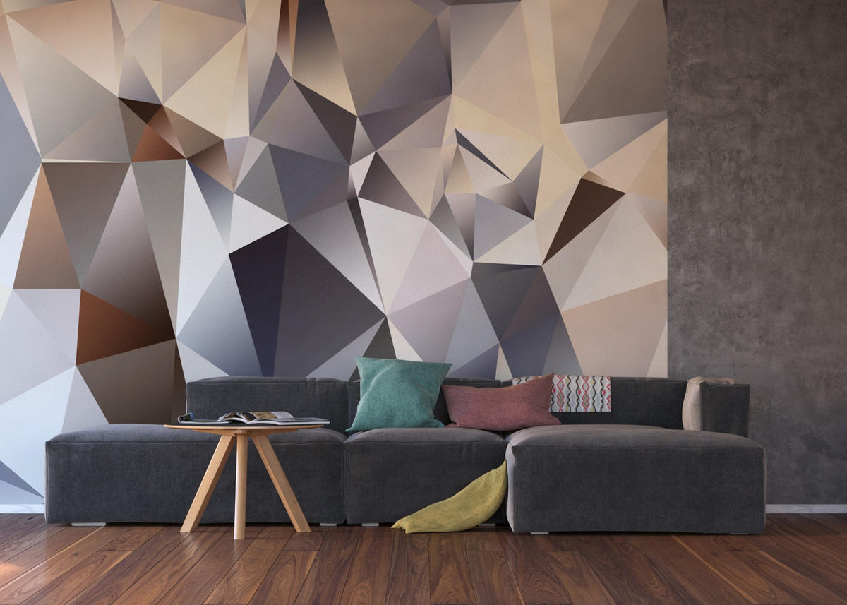 FOTOTAPETE 3D Muster 375 x 270 cm - Beige, Papier (375/270cm) - Sanders & Sanders