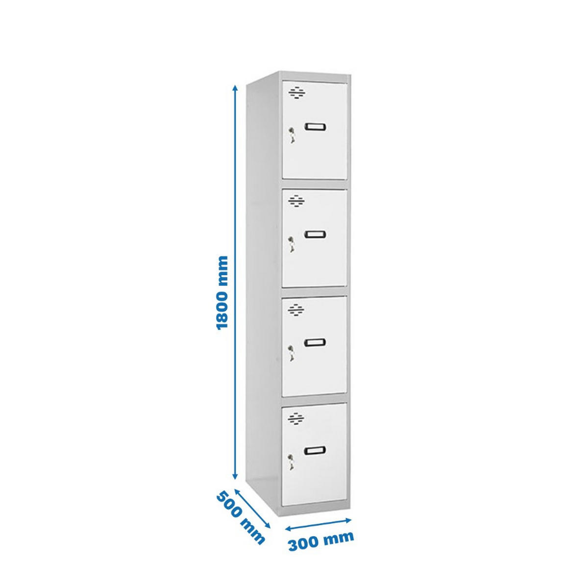SPIND Amego HxBxT 180x30x50 cm 4 Abteile Grundmodul Grau-Weiß - Grau, Metall (30/180/50cm) - PROREGAL