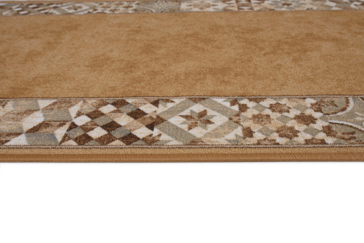 TEPPICHLÄUFER Anti-Rutsch Sandfarben rutschfest Gummiunterlage 100/500 cm - Sandfarben, Textil (100/500cm) - Tapiso