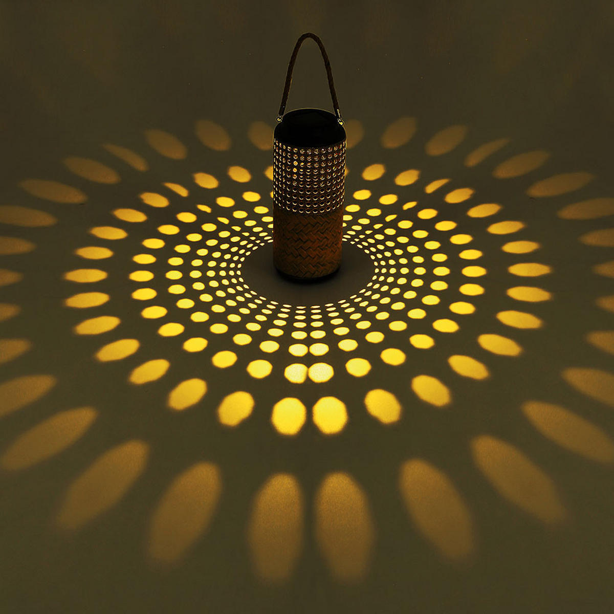 LED AUSSENLEUCHTE Bambus Braun Schwarz 2er Set - Braun, Holz (12/12/45cm)