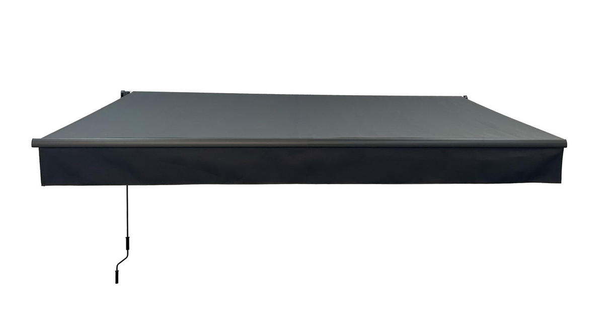 GELENKARMMARKISE Insbruk 300x200cm Anthrazit Balkonmarkise Gelenkmarkise - Anthrazit, Kunststoff (295/20/200cm) - DELUKE